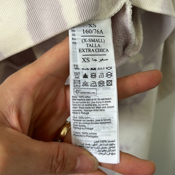 NWT All Saints Elizah Tie Dye Sweatshirt Puffed Long Sleeve Size XS - Picture 8 of 11